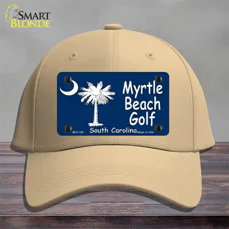 Myrtle Beach Golf Novelty License Plate Hat Cotton / Khaki