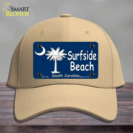 Surf Side Beach Novelty License Plate Hat Cotton / Khaki