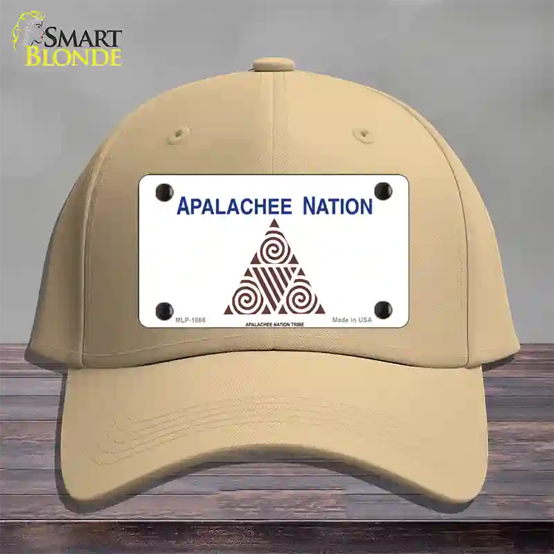 Apalachee Nation Flag Novelty License Plate Hat Cotton / Khaki