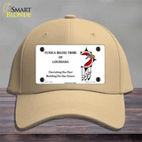 Tunica Biloxi Flag Novelty License Plate Hat Cotton / Khaki