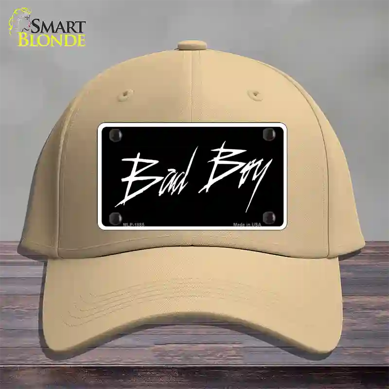 Bad Boy Black Novelty License Plate Hat Cotton / Khaki