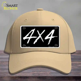 4x4 Novelty License Plate Hat Cotton / Khaki