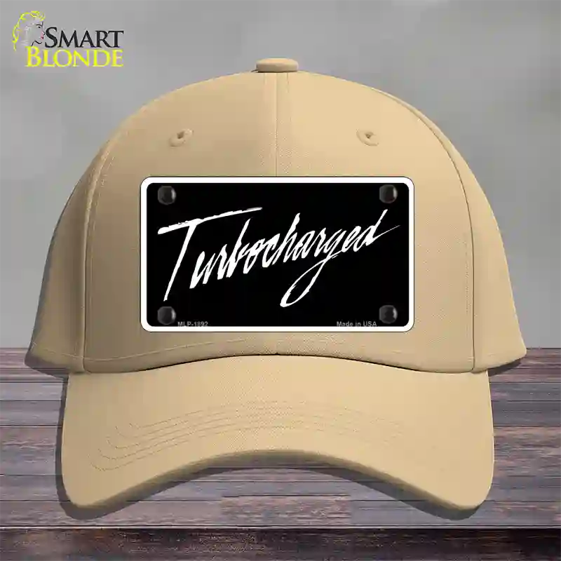 Turbocharged Novelty License Plate Hat Cotton / Khaki