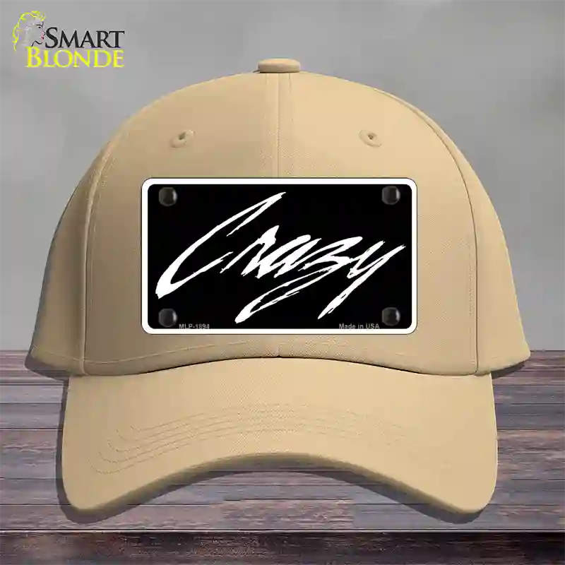 Crazy Novelty License Plate Hat Cotton / Khaki