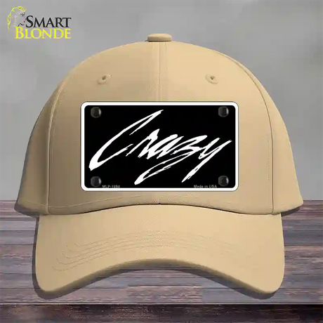 Crazy Novelty License Plate Hat Cotton / Khaki