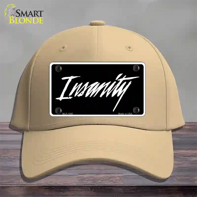 Insanity Novelty License Plate Hat Cotton / Khaki