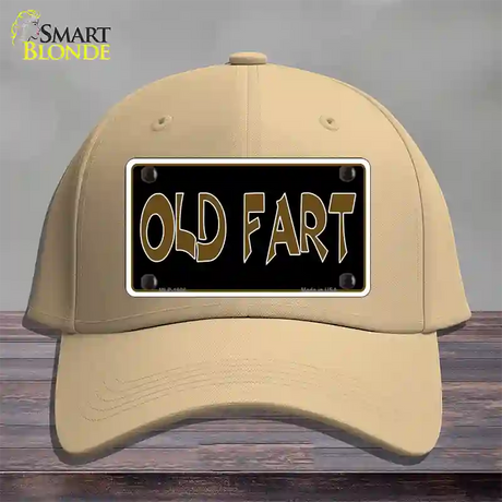 Old Fart Novelty License Plate Hat Cotton / Khaki