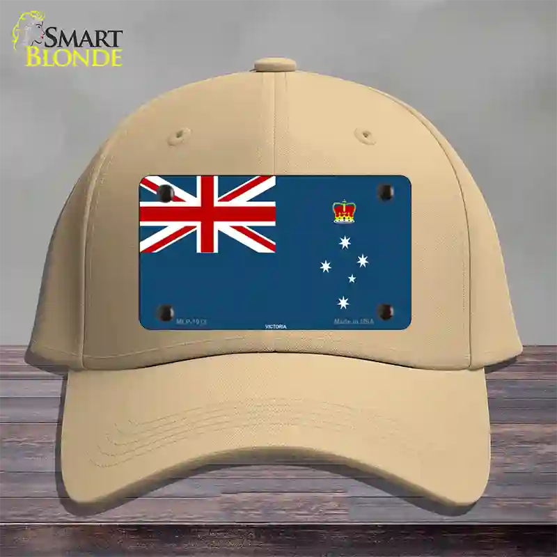 Victoria Flag Novelty License Plate Hat Cotton / Khaki