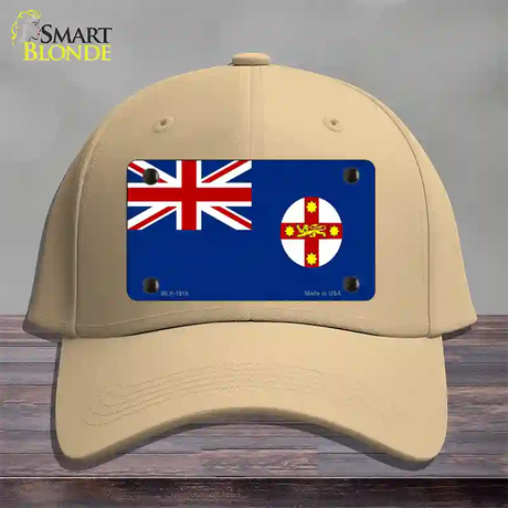 New South Wales Flag Novelty License Plate Hat Cotton / Khaki