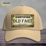 Certified Old Fart Novelty License Plate Hat Cotton / Khaki