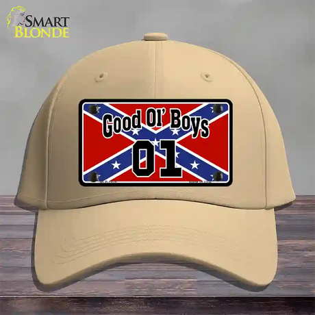 Good Ol Boys Confederate Flag Novelty License Plate Hat Cotton / Khaki