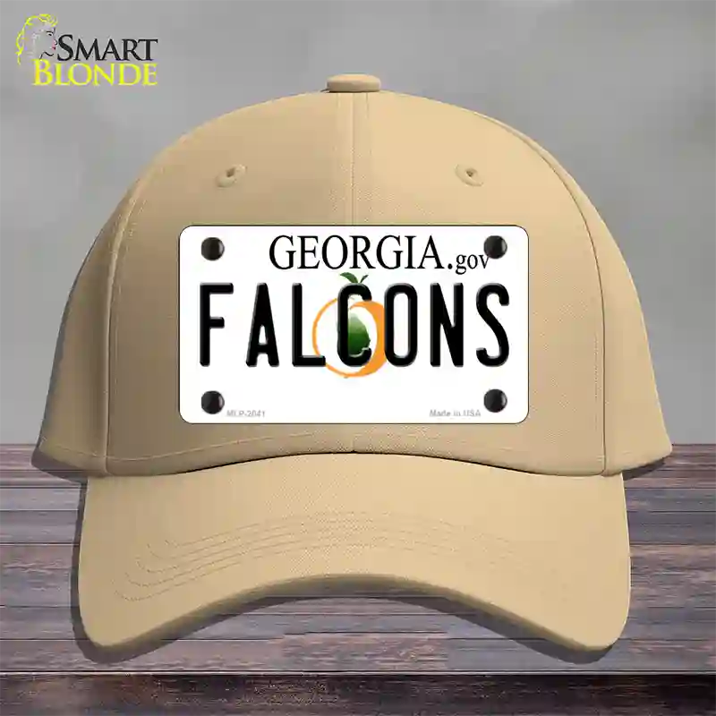 Falcons Georgia State Novelty License Plate Hat Cotton / Khaki