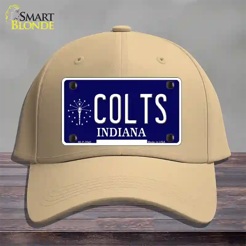 Colts Indiana State Novelty License Plate Hat Cotton / Khaki