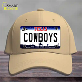 Cowboys Texas State Novelty License Plate Hat Cotton / Khaki