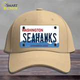 Seahawks Washington State Novelty License Plate Hat Cotton / Khaki