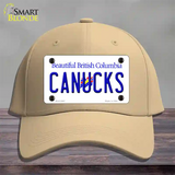 Canucks British Columbia Canada Province Novelty License Plate Hat Cotton / Khaki