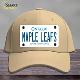 Maple Leafs Ontario Canada Province Novelty License Plate Hat Cotton / Khaki