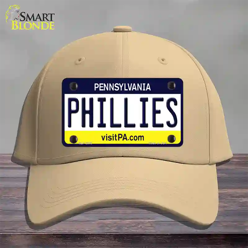 Phillies Pennsylvania State Novelty License Plate Hat Cotton / Khaki