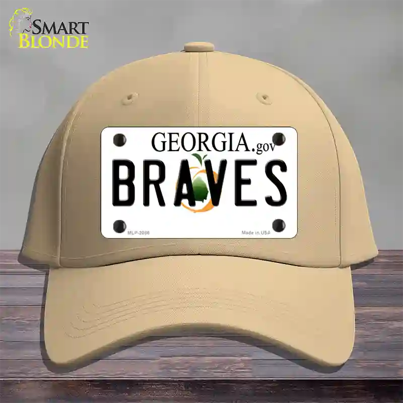 Braves Georgia State Novelty License Plate Hat Cotton / Khaki