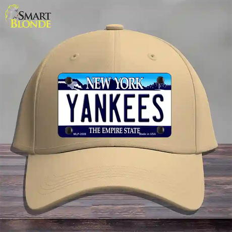 Yankees New York State Novelty License Plate Hat Cotton / Khaki