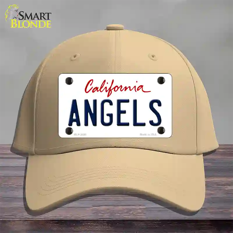 Angels California State Novelty License Plate Hat Cotton / Khaki