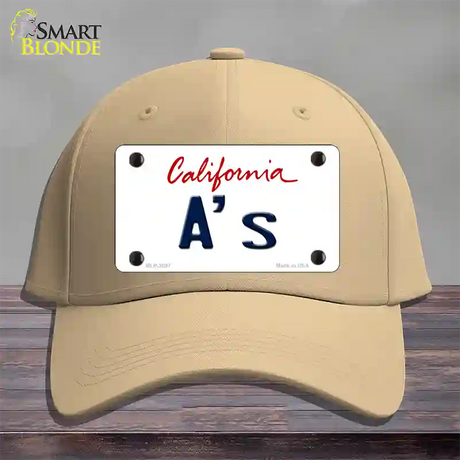 As California State Novelty License Plate Hat Cotton / Khaki