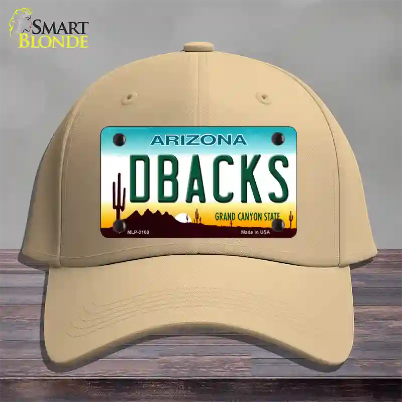 Dbacks Arizona State Novelty License Plate Hat Cotton / Khaki