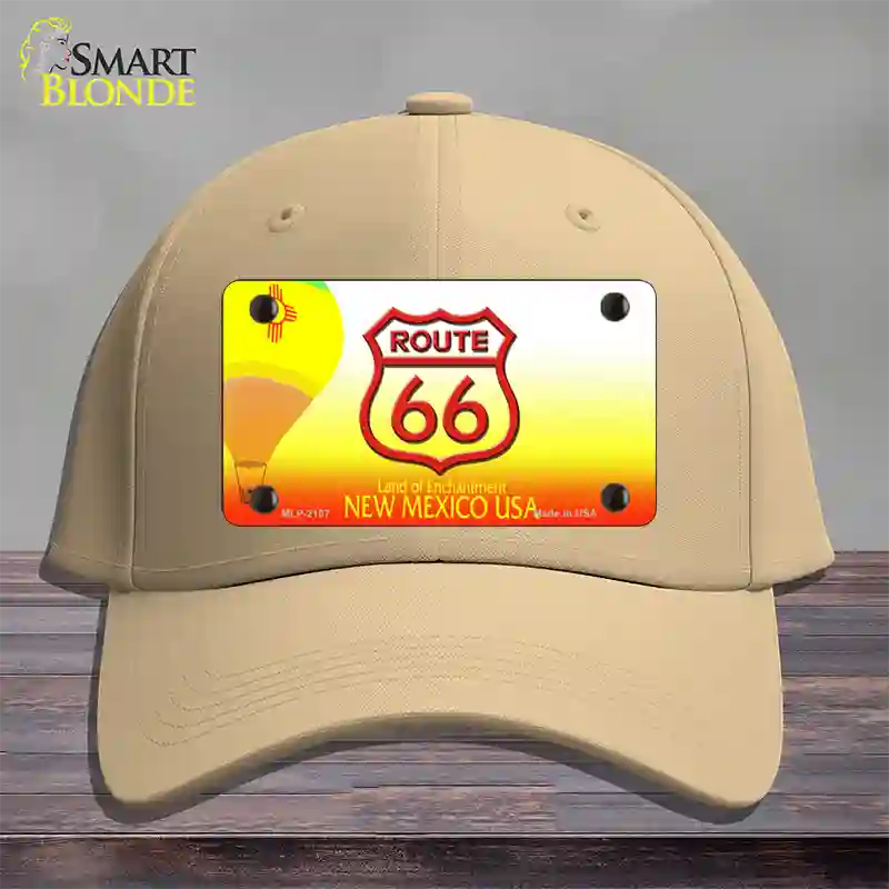 Route 66 Shield New Mexico Novelty License Plate Hat Cotton / Khaki