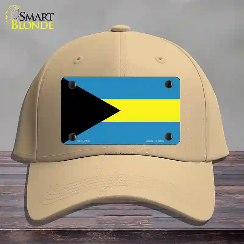 Bahamas Flag Novelty License Plate Hat Cotton / Khaki