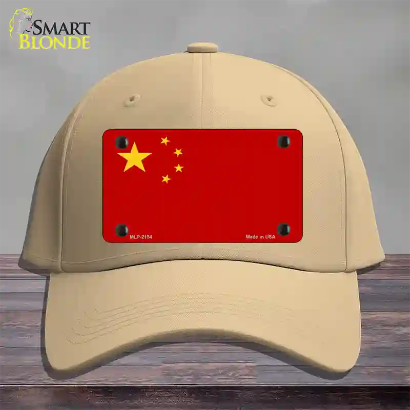 China Flag Novelty License Plate Hat Cotton / Khaki