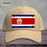 Costa Rica Flag Novelty License Plate Hat Cotton / Khaki