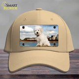 Bichon Frise Dog Novelty License Plate Hat Cotton / Khaki