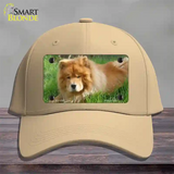 Chow Chow Dog Novelty License Plate Hat Cotton / Khaki