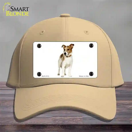 Jack Russell Terrier Dog Novelty License Plate Hat Cotton / Khaki