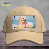 Poodle Dog Novelty License Plate Hat Cotton / Khaki