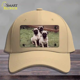 Pug Dog Novelty License Plate Hat Cotton / Khaki