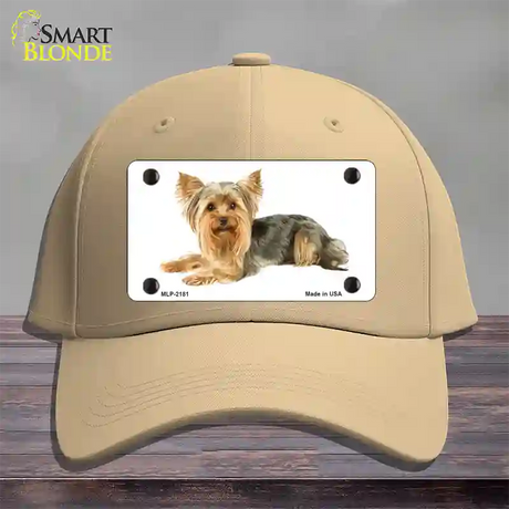 Yorkshire Terrier Dog Novelty License Plate Hat Cotton / Khaki