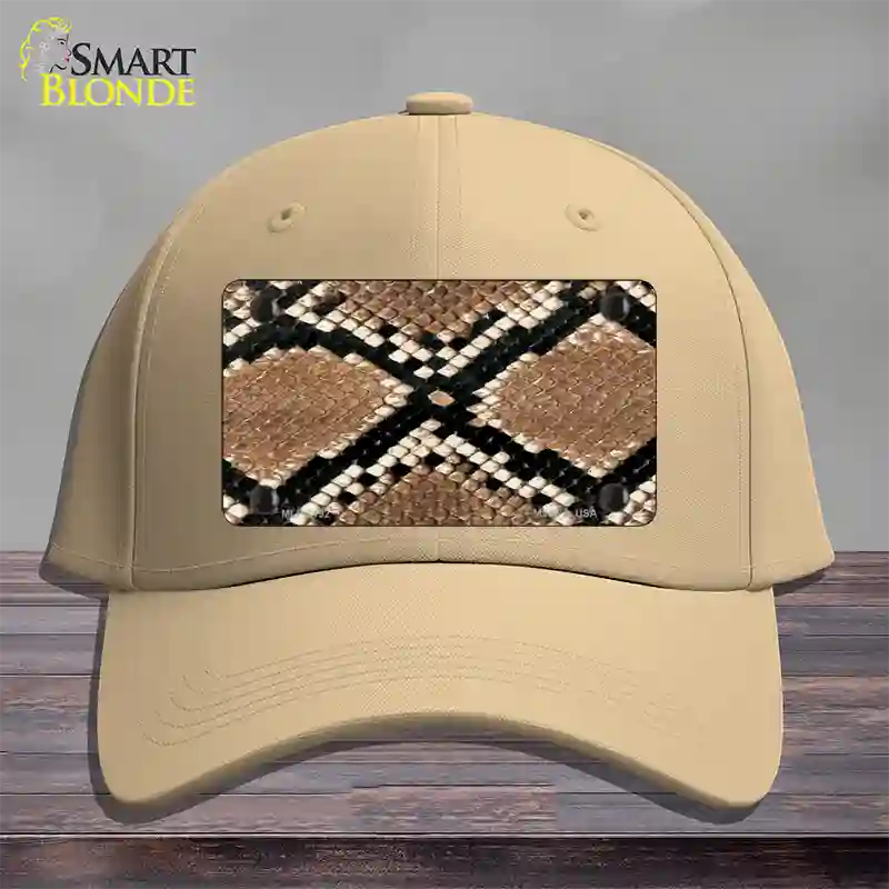 Snake Skin Novelty License Plate Hat Cotton / Khaki