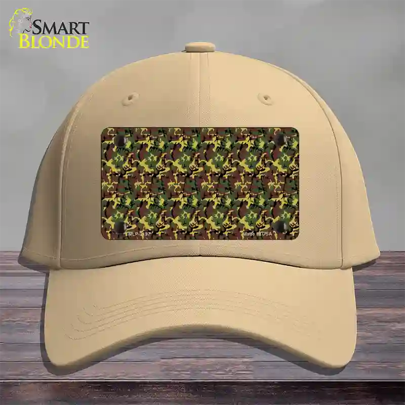 Camouflage Novelty License Plate Hat Cotton / Khaki