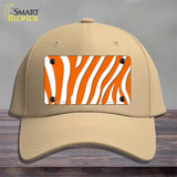 Orange White Zebra Novelty License Plate Hat Cotton / Khaki