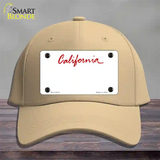 California State Blank Novelty License Plate Hat Cotton / Khaki