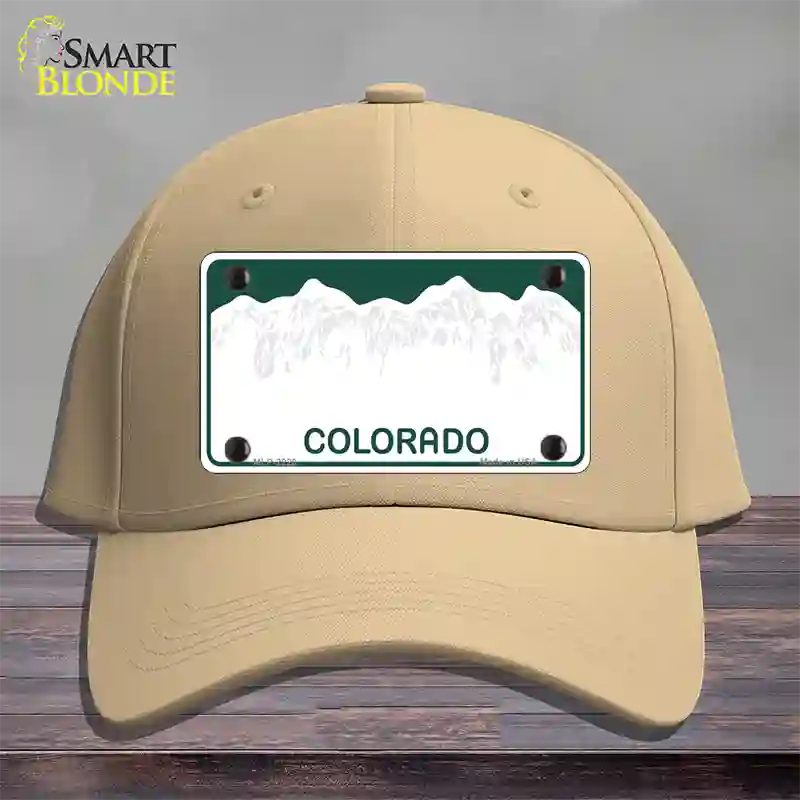 Colorado Green State Blank Novelty License Plate Hat Cotton / Khaki