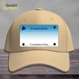 Connecticut State Blank Novelty License Plate Hat Cotton / Khaki