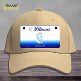 Illinois State Blank Novelty License Plate Hat Cotton / Khaki