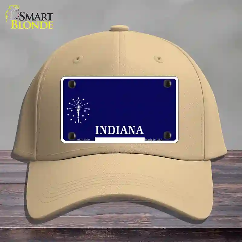 Indiana State Blank Novelty License Plate Hat Cotton / Khaki