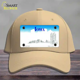 Iowa State Blank Novelty License Plate Hat Cotton / Khaki