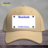 Massachusetts State Blank Novelty License Plate Hat Cotton / Khaki