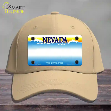 Nevada State Blank Novelty License Plate Hat Cotton / Khaki