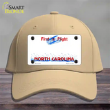 North Carolina State Blank Novelty License Plate Hat Cotton / Khaki