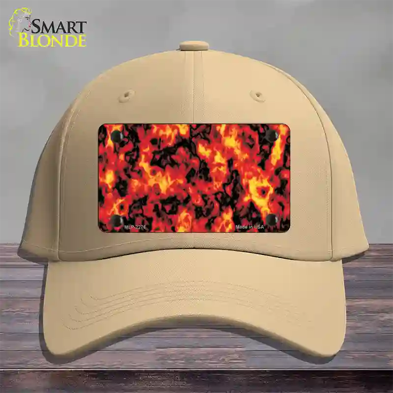 Fire Explosion Novelty License Plate Hat Cotton / Khaki